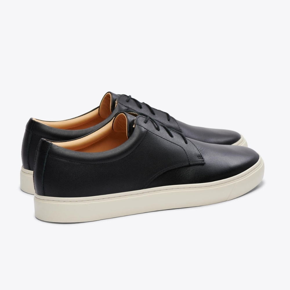 Nisolo Diego Everyday Black Leather Sneaker Men's Sz 13 (NWB) - Picture 2 of 7